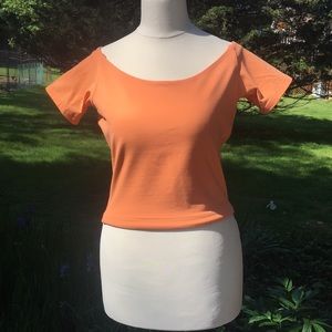 Biondo Melon Orange Form Fitting Top